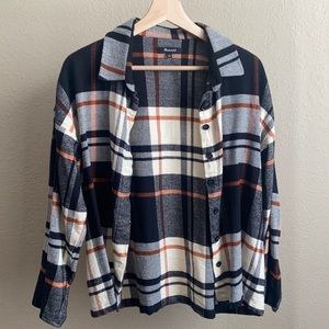 Madewell flannel cropped size Small